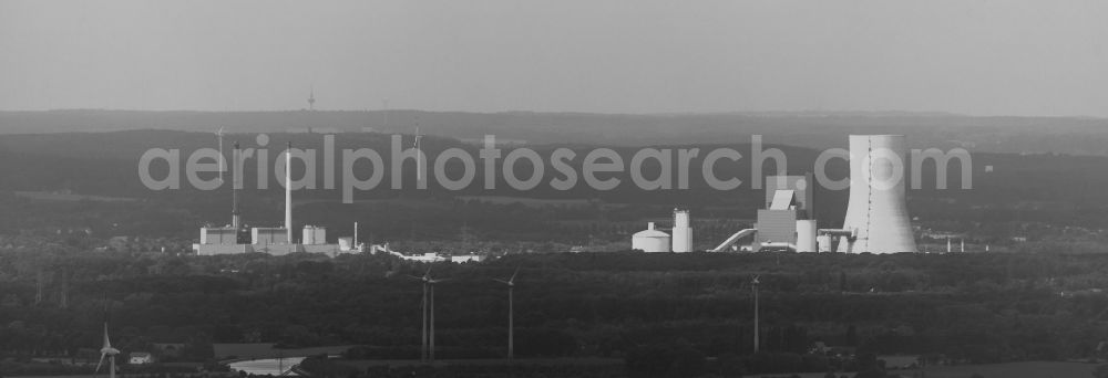 Aerial image Datteln - Power plants and exhaust towers of coal thermal power station Datteln 4 Uniper Kraftwerk Im Loeringhof in Datteln in the state North Rhine-Westphalia, Germany