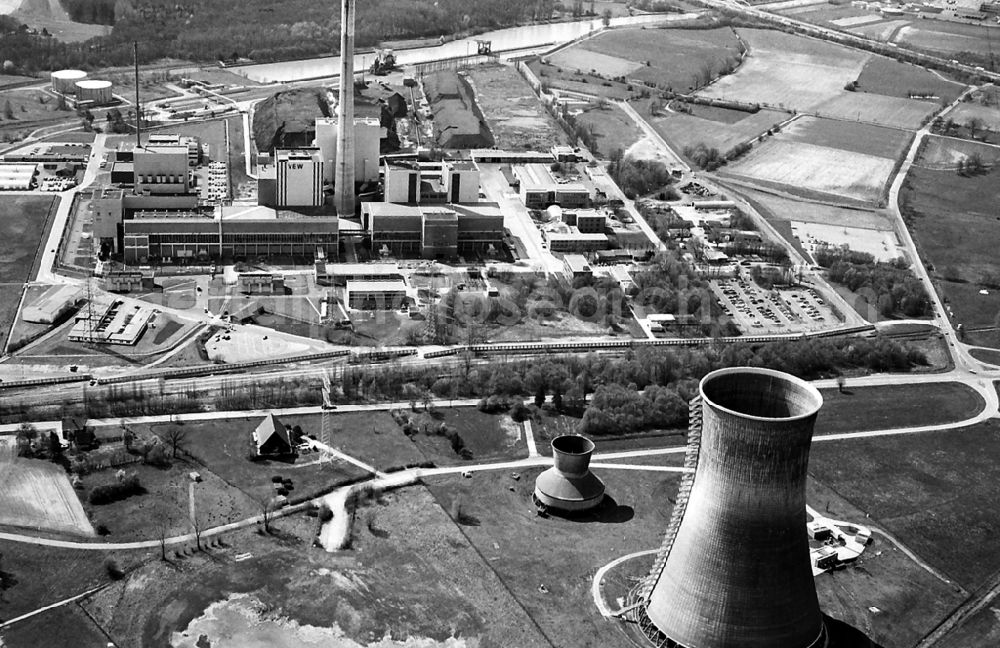 Aerial image Hamm - Power plants and exhaust towers of coal thermal power station in Hamm in the state North Rhine-Westphalia, Germany