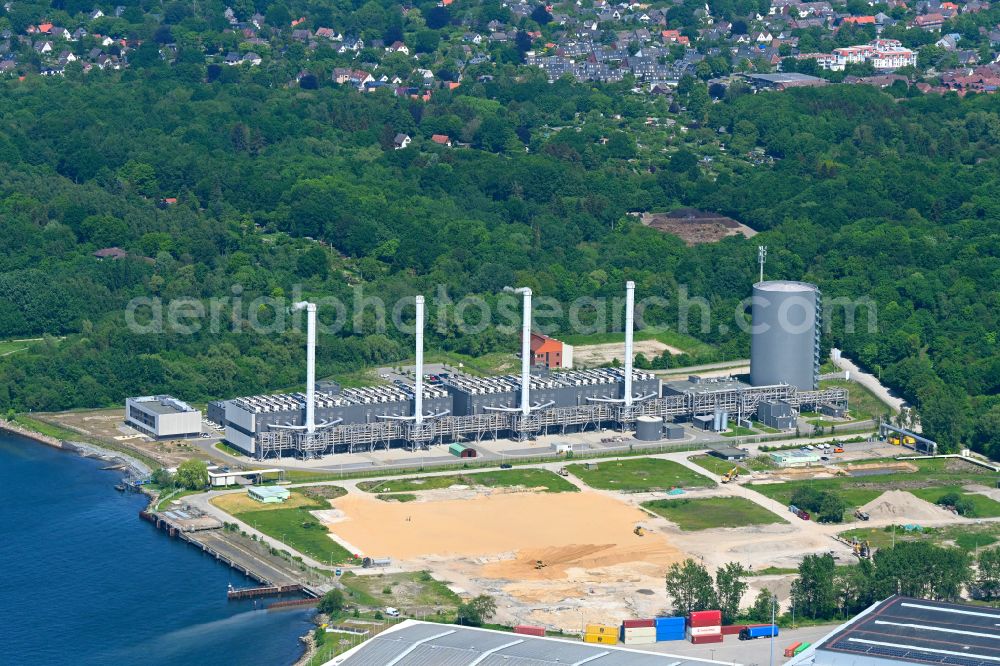 Kiel from the bird's eye view: Power plants Coastal power plant Kiel on the east bank of Kiel in the district Neumuehlen-Dietrichsdorf in Kiel in the state Schleswig-Holstein, Germany