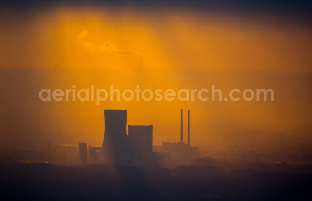 Aerial image Datteln - Power plants and exhaust towers of coal thermal power station Datteln 4 of E.ON Kraftwerke GmbH in Datteln in the state of North Rhine-Westphalia