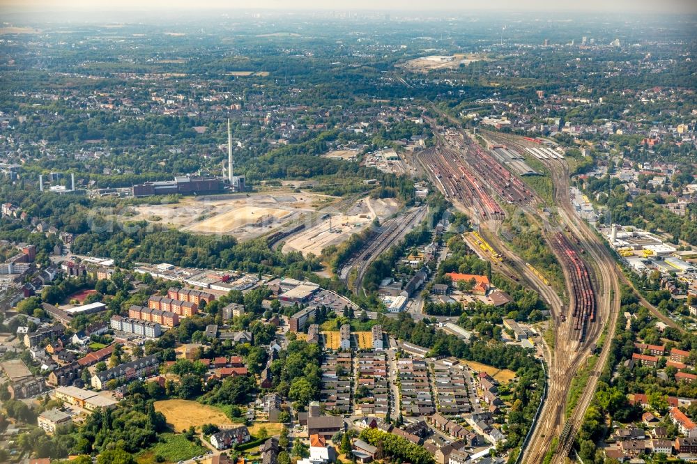 Aerial image Herne - Power plant of the coal thermal power station Shamrock on site of the former mining pit Shamrock in the Wanne-Eickel part of Herne in the state of North Rhine-Westphalia