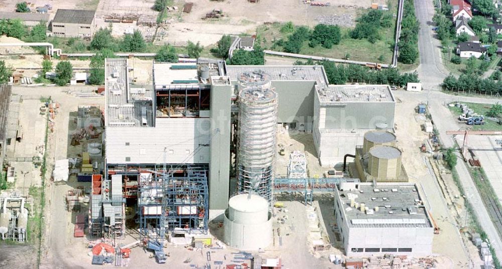 Aerial photograph Cottbus / Brandenburg - Kraftwerksneubau in Cottbus.