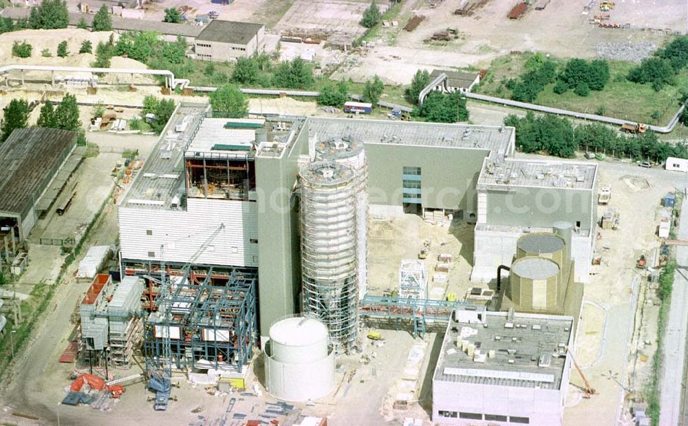 Cottbus / Brandenburg from above - Kraftwerksneubau in Cottbus.