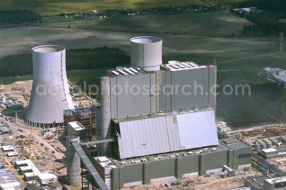 Aerial photograph Schwarze Pumpe - Kraftwerksneubau Schwarze Pumpe