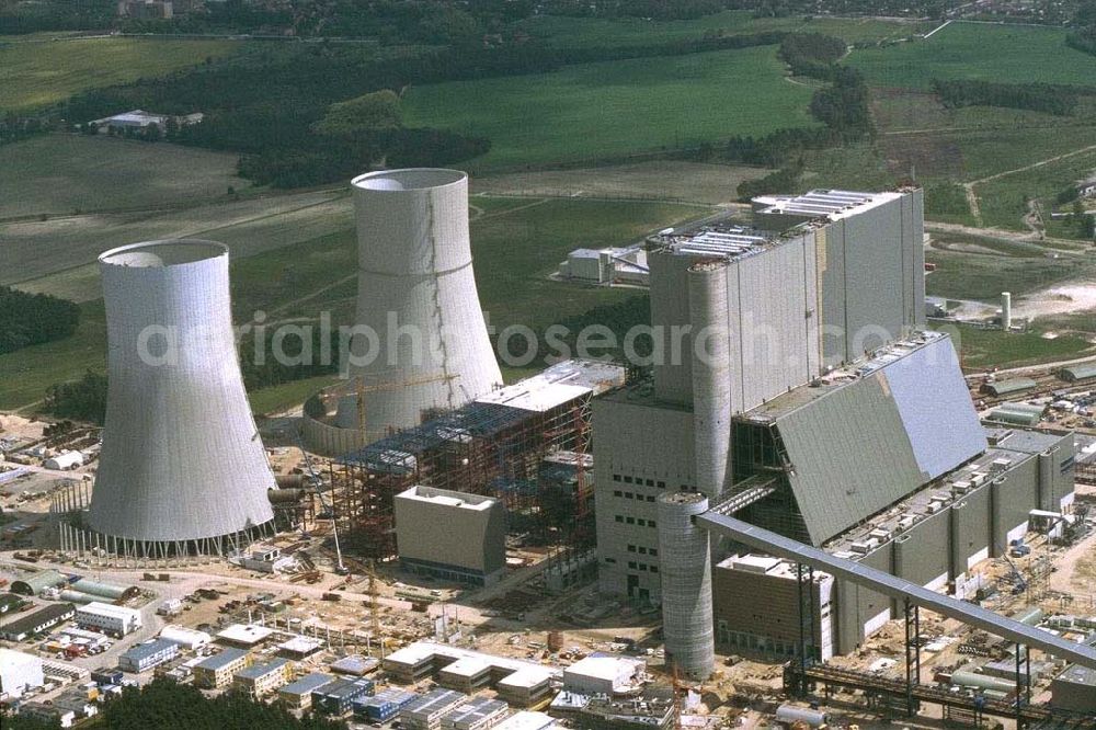 Schwarze Pumpe from above - Kraftwerksneubau Schwarze Pumpe