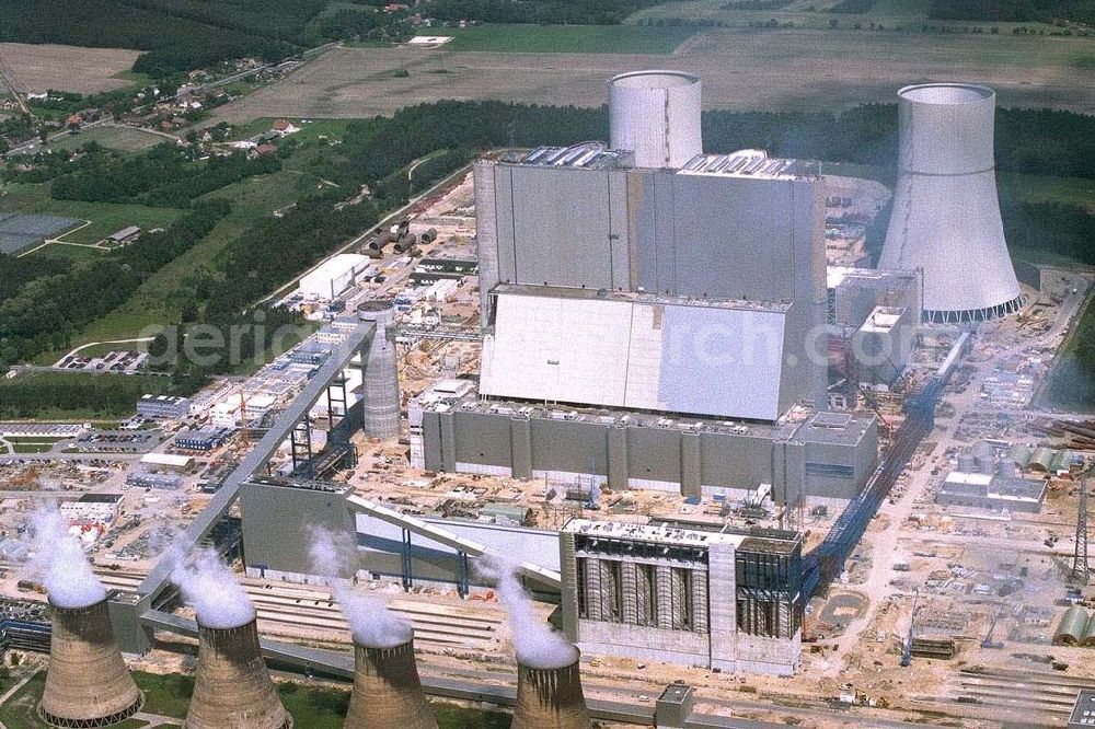 Aerial photograph Schwarze Pumpe - Kraftwerksneubau Schwarze Pumpe