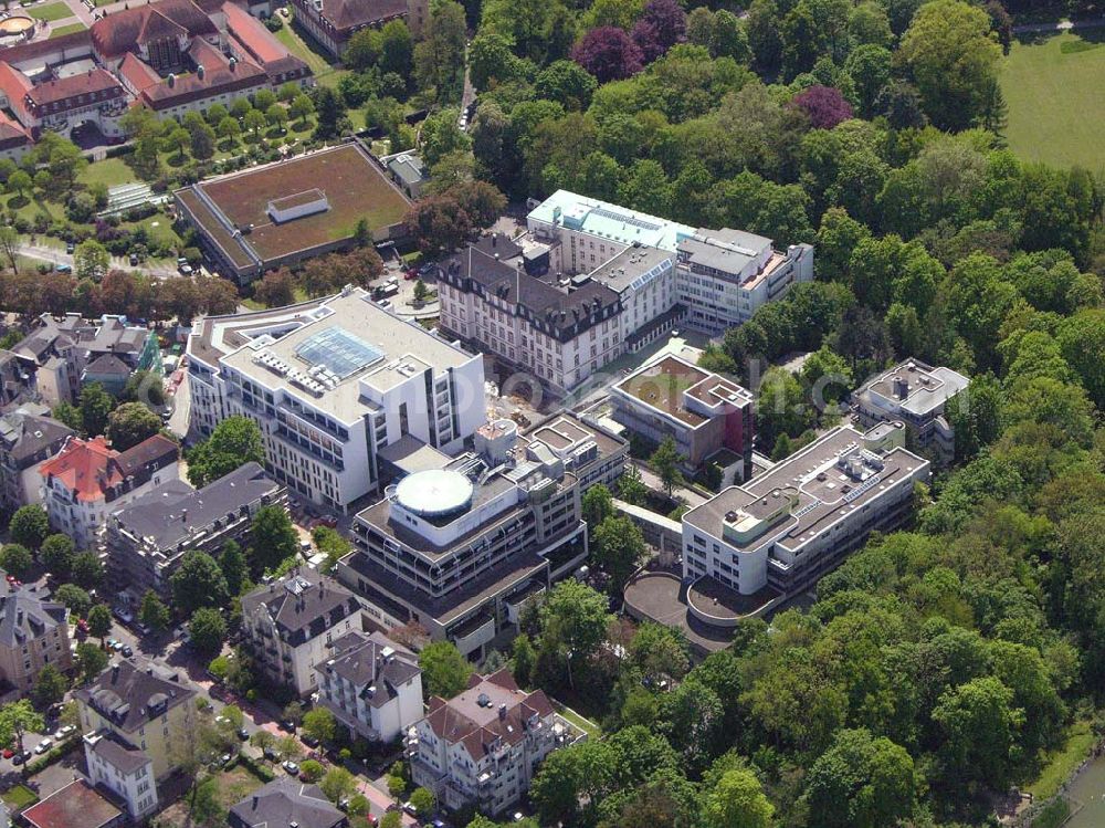 Aerial image Bad Nauheim - Blick auf das Hochwald Krankenhaus in Bad Nauheim. Hochwald Krankenhaus, Bad Nauheim Chaumontplatz 1 , 61231 Bad Nauheim Tel. 06032-702-0 , Fax 06032-702-440