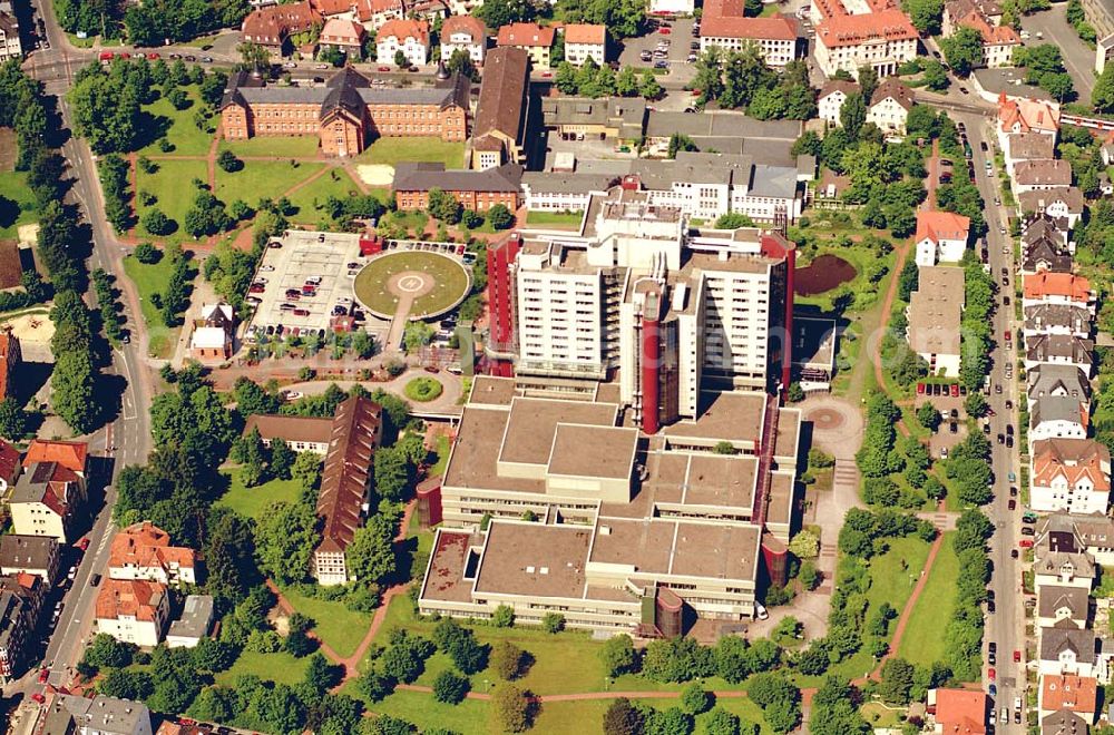 Bielefeld / NRW from the bird's eye view: Krankenhaus Bielefeld. Datum: 26.05.03