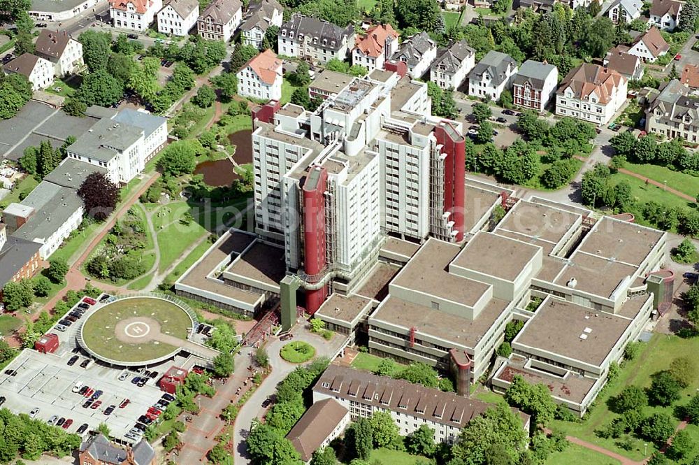 Bielefeld / NRW from the bird's eye view: Krankenhaus Bielefeld. Datum: 26.05.03