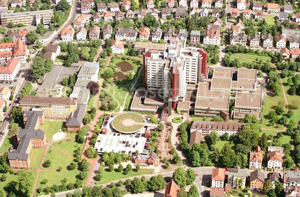 Bielefeld / NRW from above - Krankenhaus Bielefeld. Datum: 26.05.03