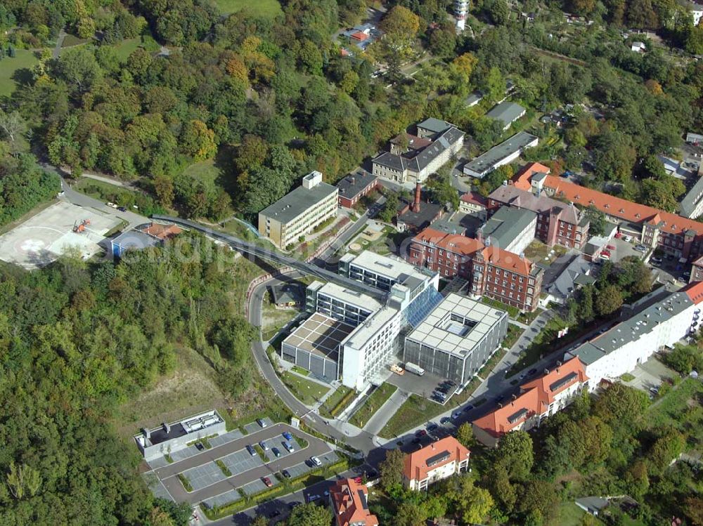 Brandenburg from above - 07.10.2004 Blick auf das Krankenhaus in Brandenburg.