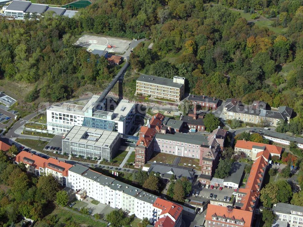 Brandenburg from above - 07.10.2004 Blick auf das Krankenhaus in Brandenburg.