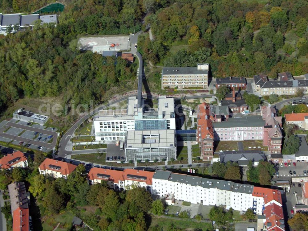 Brandenburg from above - 07.10.2004 Blick auf das Krankenhaus in Brandenburg.