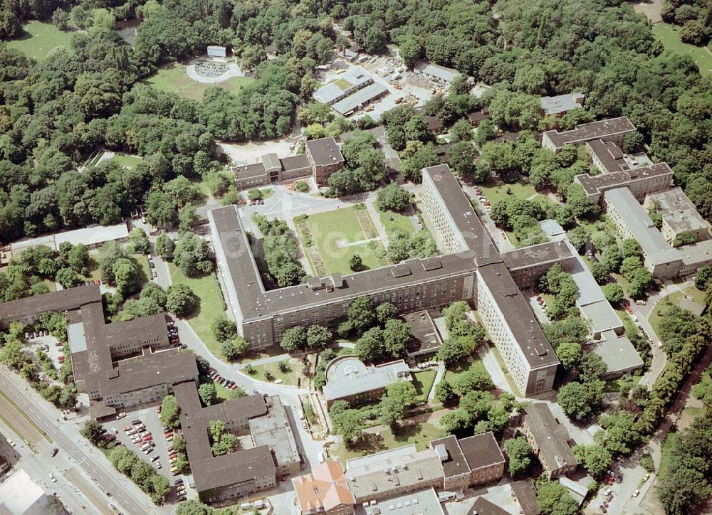 Aerial photograph Berlin-Friedrichshain - Krankenhaus Friedrichshain in Berlin-Friedrichshain.