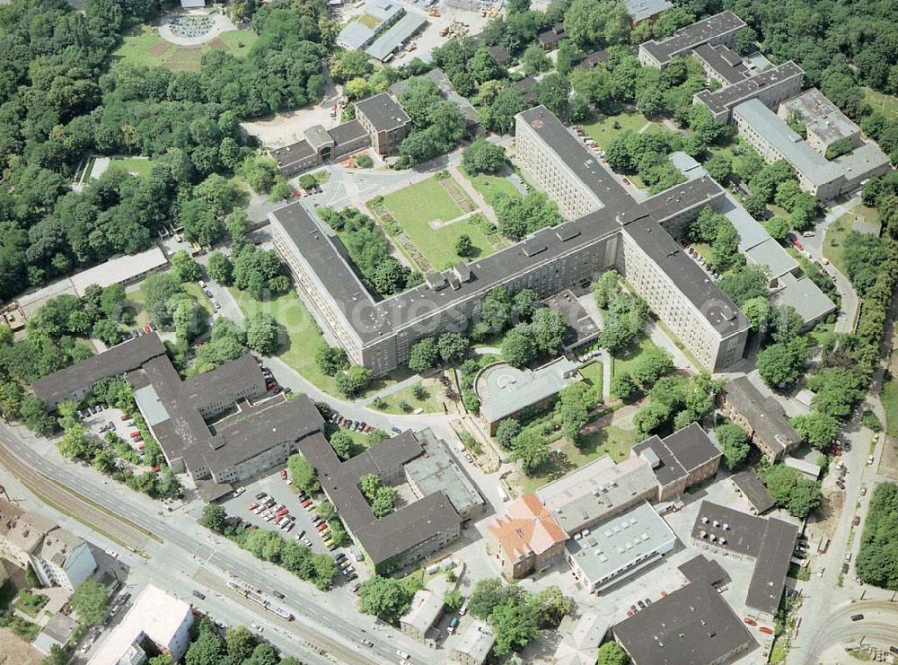 Berlin-Friedrichshain from above - Krankenhaus Friedrichshain in Berlin-Friedrichshain.