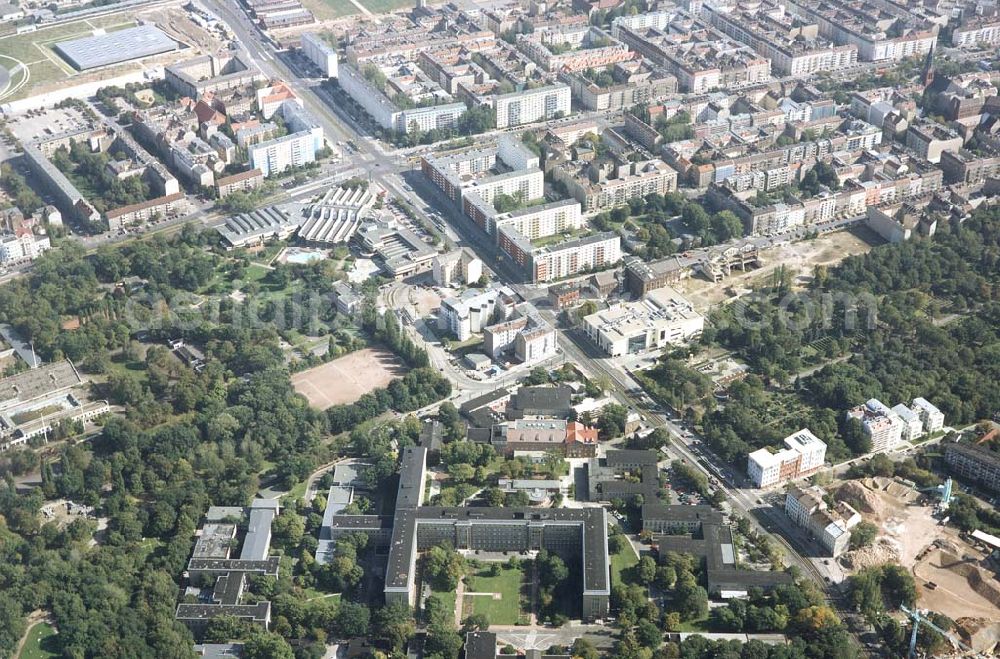 Berlin-Friedrichshain from the bird's eye view: Krankenhaus im Friedrichshain an der Landsberger Allee 49 in 10249 Berlin.