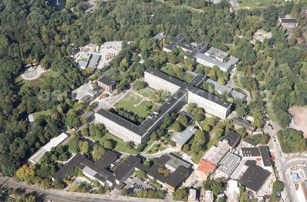 Berlin-Friedrichshain from above - Krankenhaus im Friedrichshain an der Landsberger Allee 49 in 10249 Berlin.