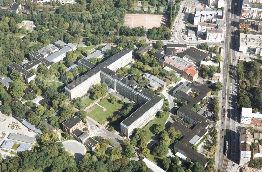 Aerial image Berlin-Friedrichshain - Krankenhaus im Friedrichshain an der Landsberger Allee 49 in 10249 Berlin.