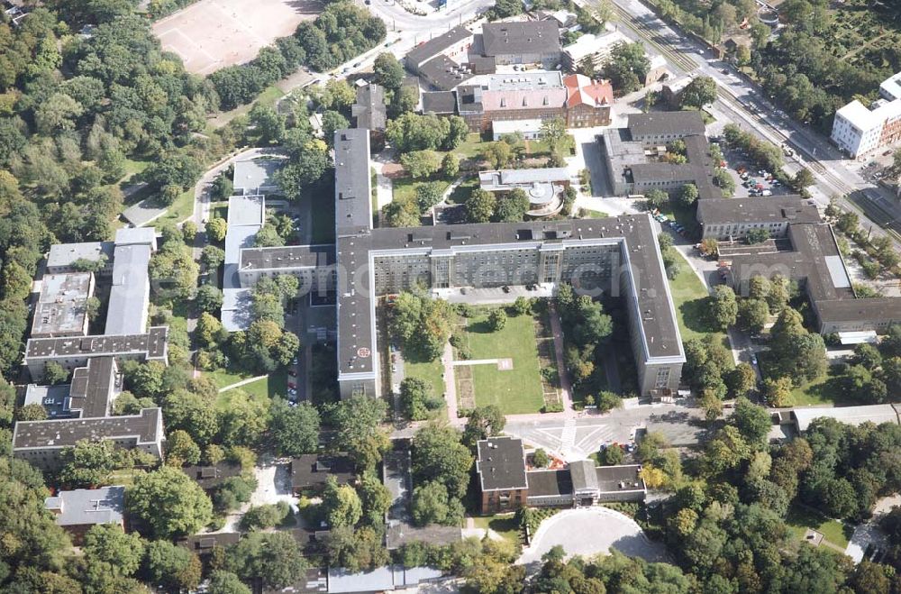 Aerial photograph Berlin-Friedrichshain - Krankenhaus im Friedrichshain an der Landsberger Allee 49 in 10249 Berlin.