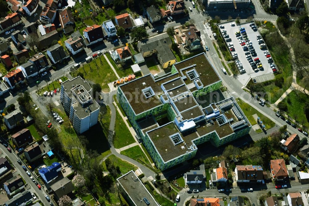 Aerial photograph Hofheim am Taunus - Clinic grounds of the Hofheim Hospital and Department of Geriatrics of the clinics of the Main-Taunus-Kreis GmbH in Hofheim am Taunus in the state Hesse, Germany