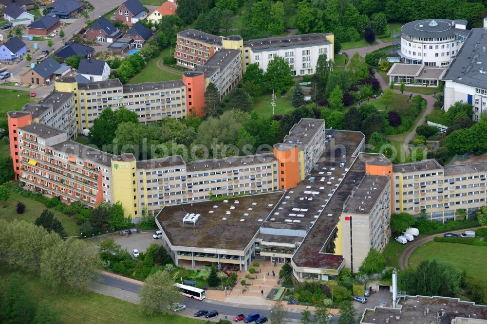 Ratzeburg from above - Clinic of the hospital grounds in Ratzeburg in the state Schleswig-Holstein