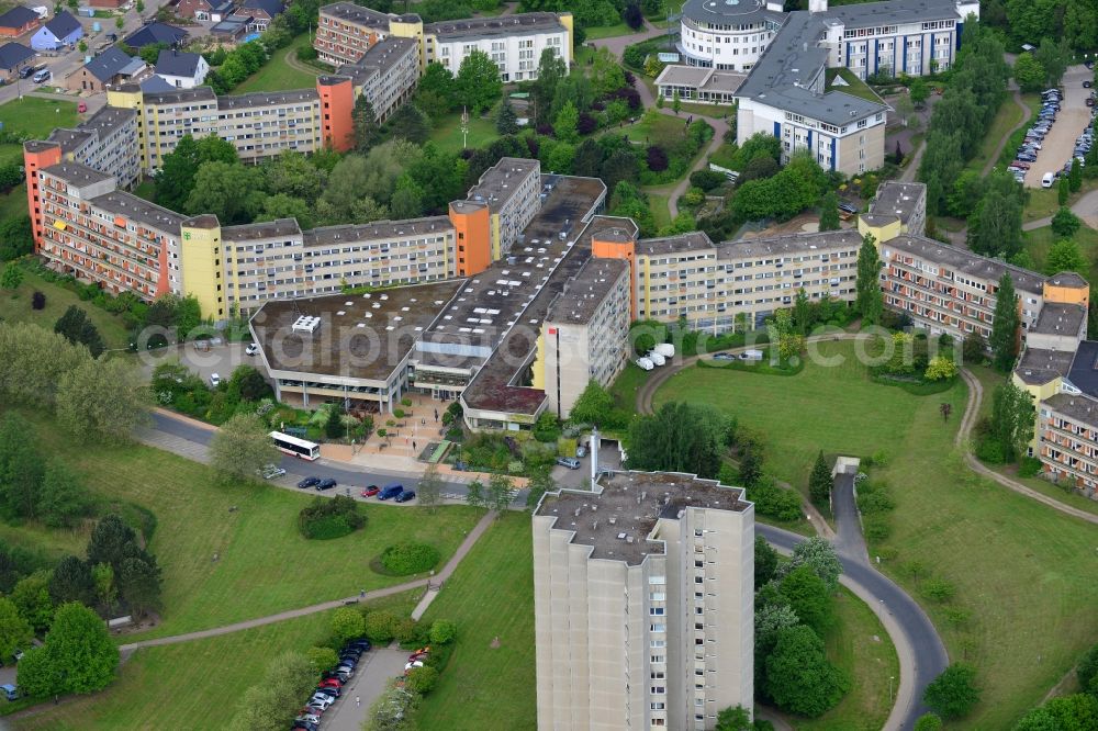 Ratzeburg from the bird's eye view: Clinic of the hospital grounds in Ratzeburg in the state Schleswig-Holstein