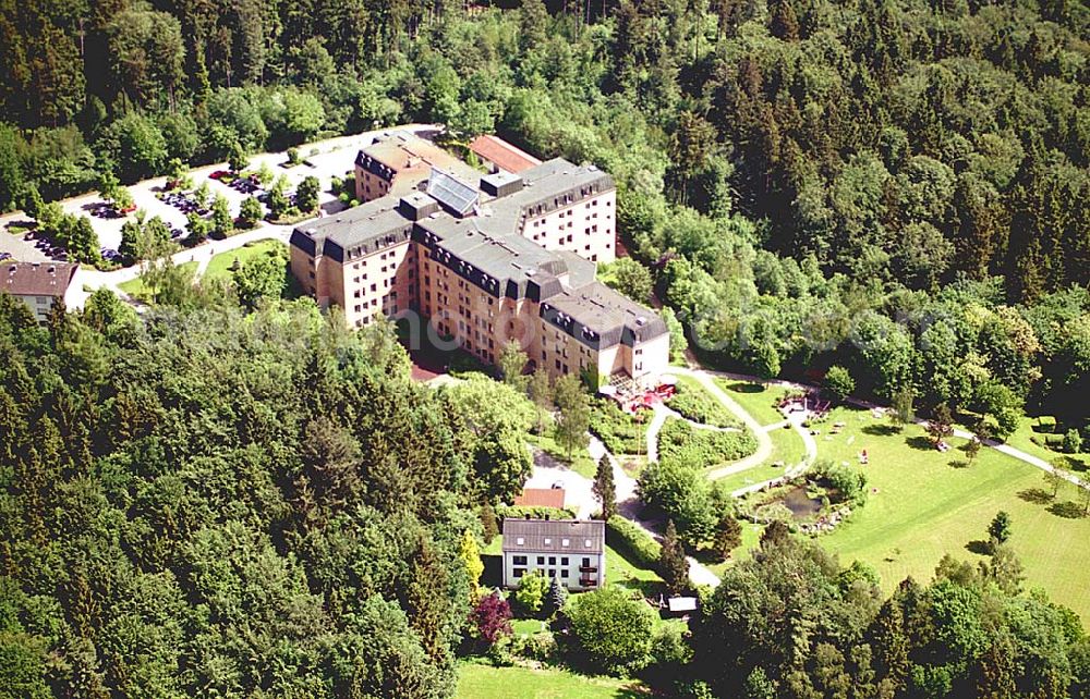 Passau/ Bayern from above - Krankenhaus Passau- Süd.