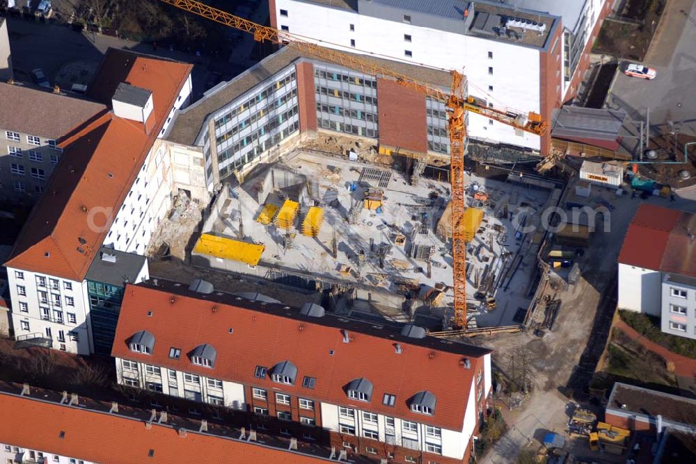 Wittenberg from above - Bauarbeiten am Krankenhaus Paul-Gerhardt-Stiftung; Lutherstadt Wittenberg; Paul-Gerhardt-Strasse 42-45; 06886 Lutherstadt Wittenberg; http://