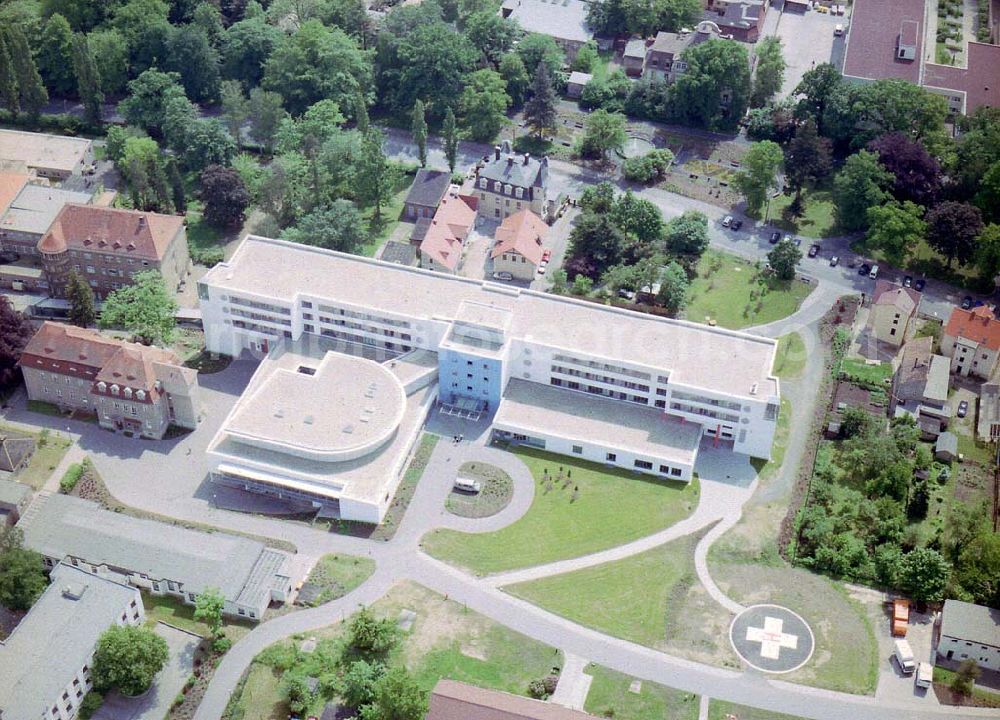 Aerial photograph Bautzen / Sachsen - Krankenhaus im Stadtzentrum in Bautzen / Sachs.