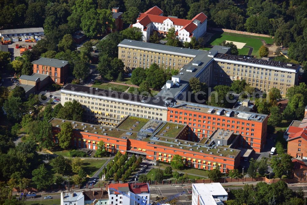 Aerial image Berlin - Hospital Vivantes clinical centre in Friedrichshain in Berlin