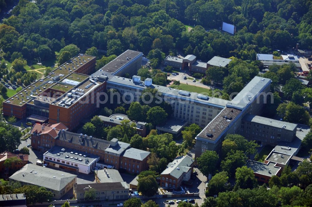 Berlin from above - Hospital Vivantes clinical centre in Friedrichshain in Berlin