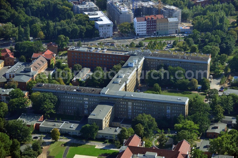 Berlin from above - Hospital Vivantes clinical centre in Friedrichshain in Berlin