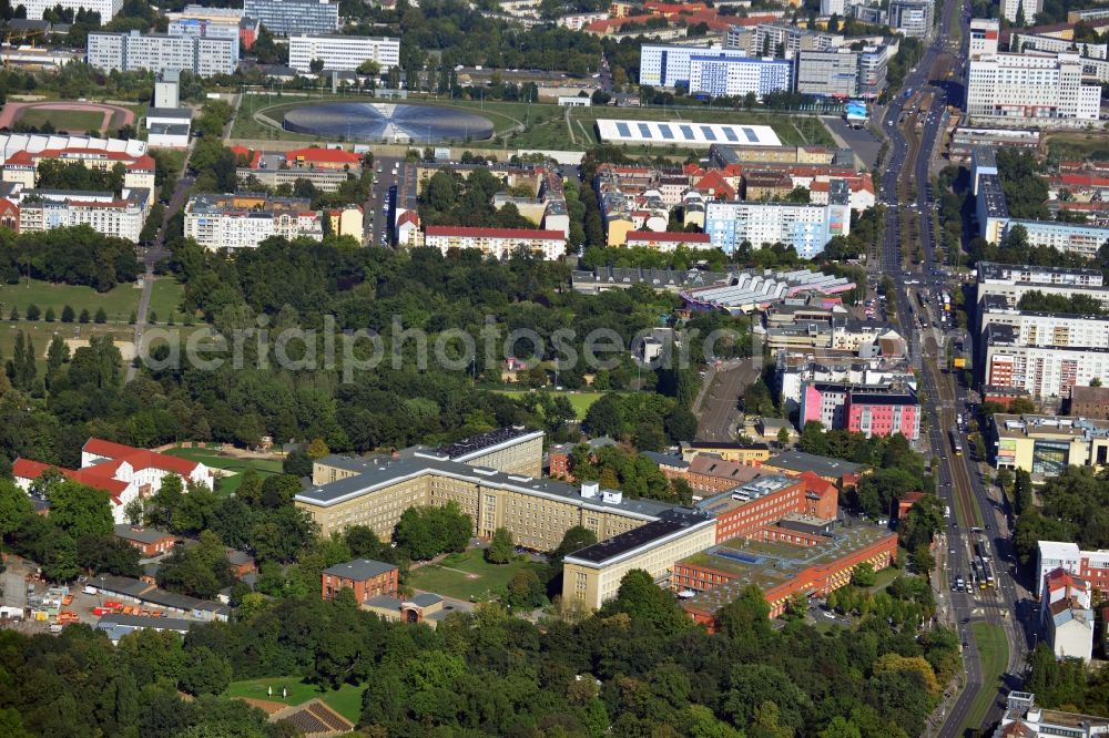 Berlin from the bird's eye view: Hospital Vivantes clinical centre in Friedrichshain in Berlin