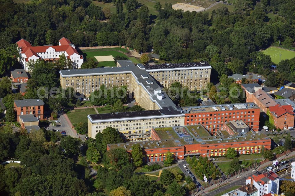 Aerial photograph Berlin - Hospital Vivantes clinical centre in Friedrichshain in Berlin