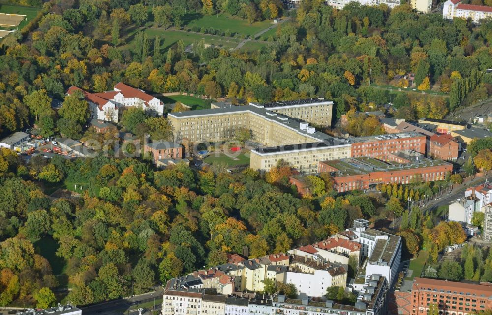 Berlin from the bird's eye view: Hospital Vivantes clinical centre in Friedrichshain in Berlin