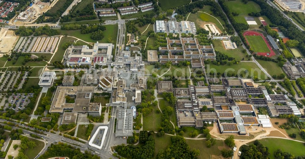 Aerial image Regensburg - Clinic of the hospital grounds Klinikum der Universitaet in Regensburg in the state Bavaria