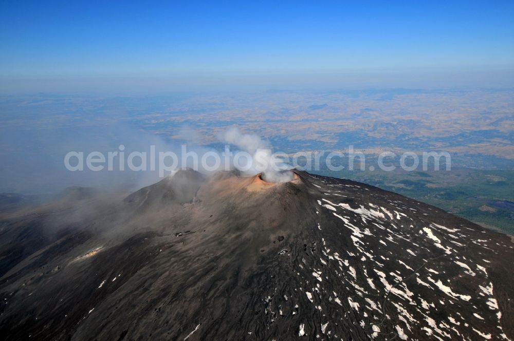 Aerial photograph Ätna - View to the volcano Mount Etna at Siciliy in italy