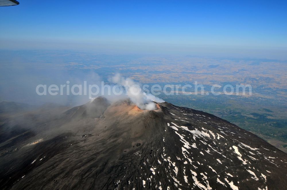 Ätna from above - View to the volcano Mount Etna at Siciliy in italy