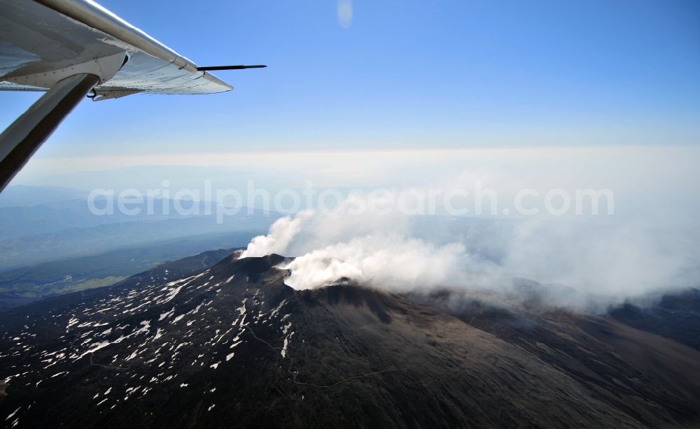 Aerial photograph Ätna - View to the volcano Mount Etna at Siciliy in italy