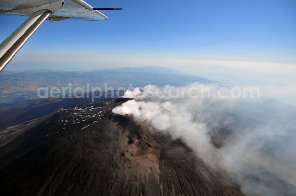 Ätna from above - View to the volcano Mount Etna at Siciliy in italy