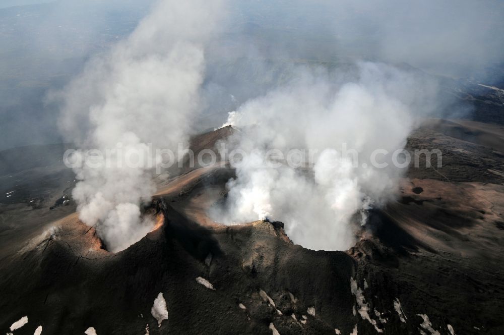 Aerial photograph Ätna - View to the volcano Mount Etna at Siciliy in italy