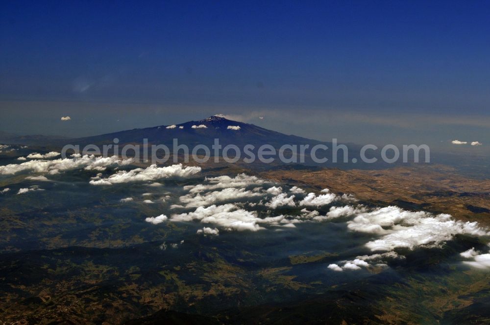 Ätna from above - View to the volcano Mount Etna at Siciliy in italy