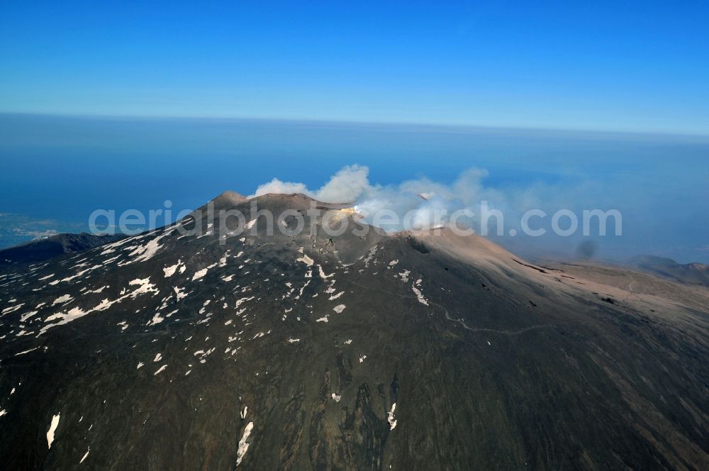 Aerial photograph Ätna - View to the volcano Mount Etna at Siciliy in italy