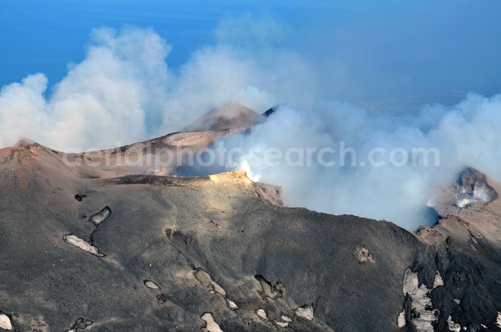 Ätna from the bird's eye view: View to the volcano Mount Etna at Siciliy in italy