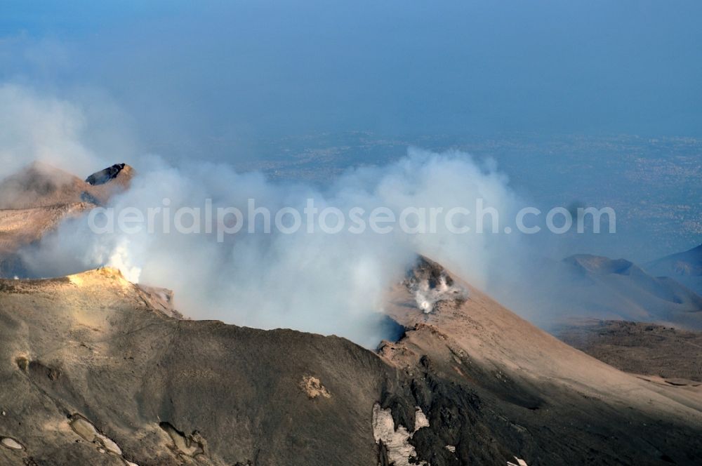 Ätna from above - View to the volcano Mount Etna at Siciliy in italy