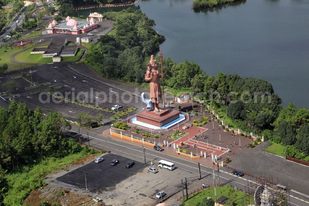 Grand Bassin from above - Crater lake Grand Bassin is the holy lake of the Hindu religion on the Island Mauritius