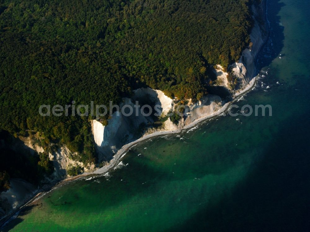 Aerial image Lohme - The Chalk Cliffs on Rügen is a trademark of Ostsseinsel. Parts thereof are also referred to as a stub chamber. You are in the Jasmund the island