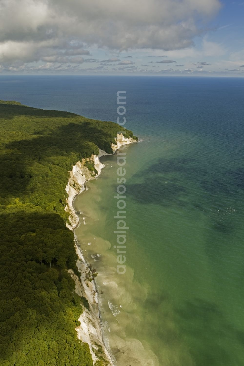 Aerial image Sassnitz - View of the chalk coast near Sassnitz on the island Ruegen in Mecklenburg-Pomerania