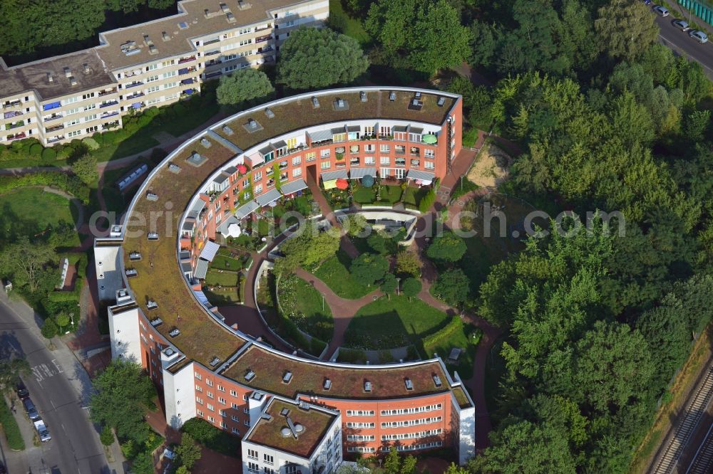 Aerial photograph Berlin Reinickendorf - Circular-residence at the Schörfheidestraße in Tegel - Reinickendorf in Berlin