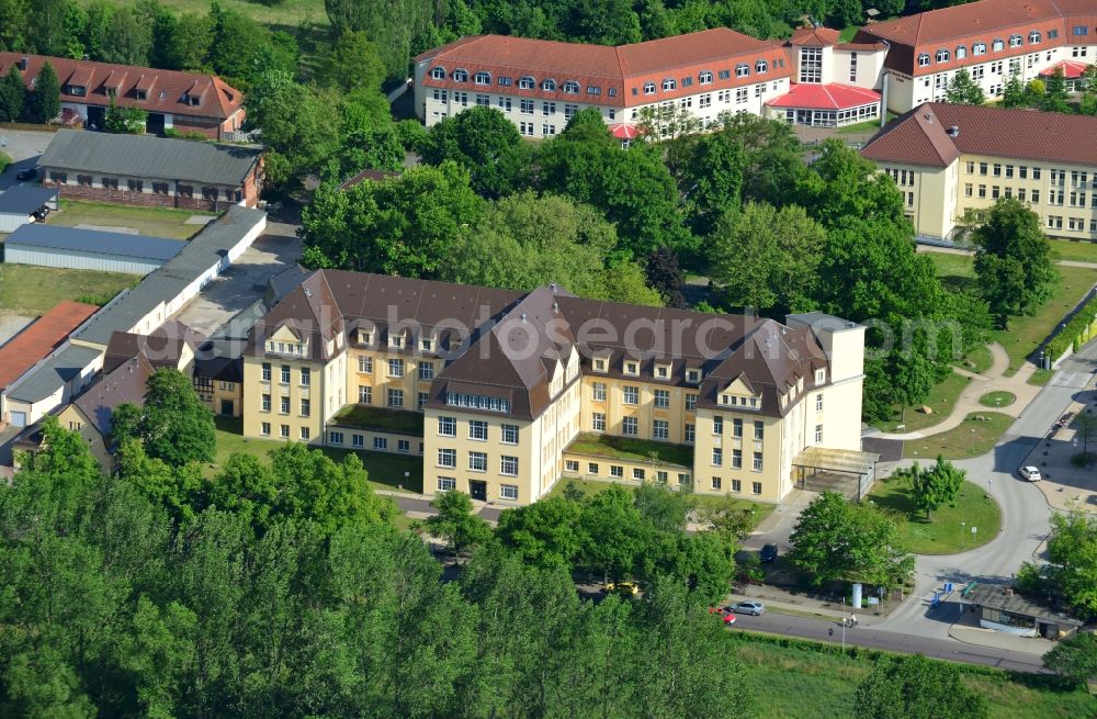 Aerial photograph Burg - View of the hospital Jerichower Land in Burg in the state of Saxony-Anhalt